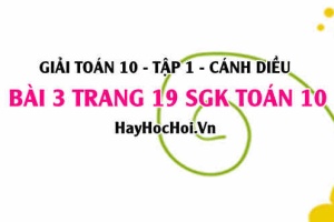Giải bài 3 trang 19 Toán 10 tập 1 SGK Cánh Diều
